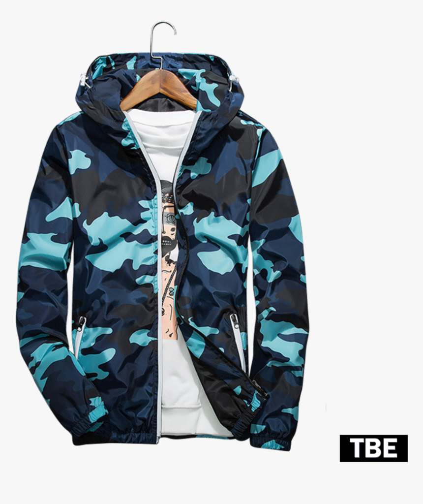 Abrigos Camuflaje 2017 De Hombre , Png Download - H&m Blue Camo Jacket, Transparent Png, Free Download