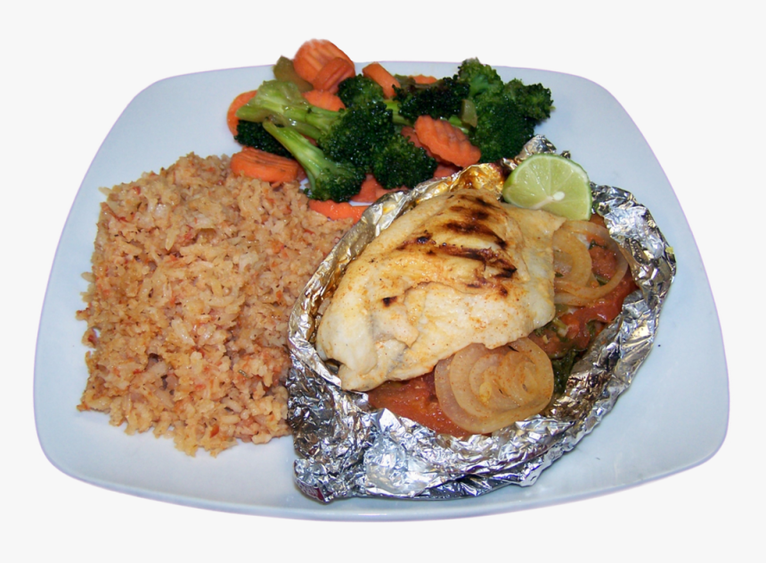 Grilled Catfish Catfish Grilled In Foil With Onions, - Broccoli, HD Png Download, Free Download