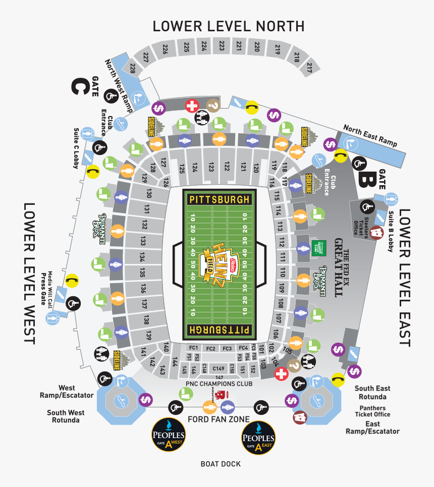 Heinz Field Lower Level Seating Chart