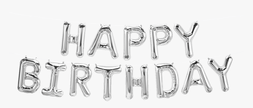 Happy Birthday Png Silver, Transparent Png, Free Download
