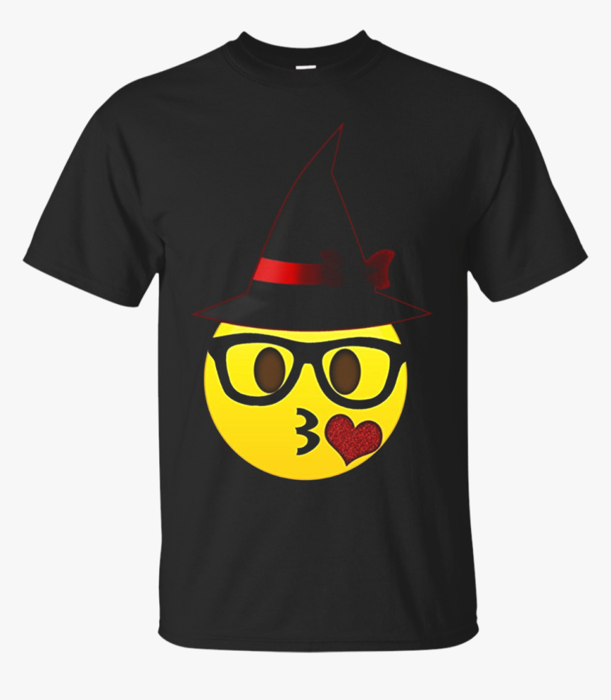 Nerd Emoji Witch Hat Halloween Tshirt For Girls And - Gucci Mickey Mouse Tee Shirt, HD Png Download, Free Download