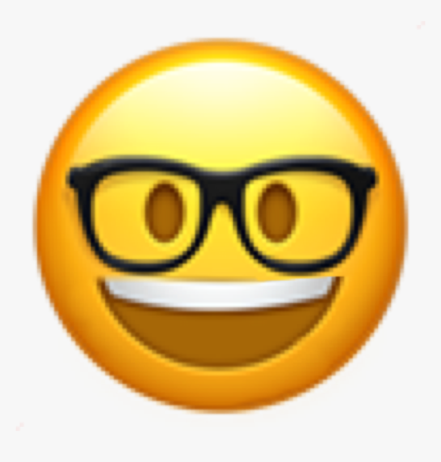 #nerd #happy #emoji #pixle22 #cute #nerdy #happier - Smiley, HD Png Download, Free Download