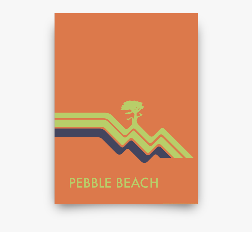 Pebble Beach Waves Orange Giclée Print - Simion Bărnuțiu Central Park, HD Png Download, Free Download