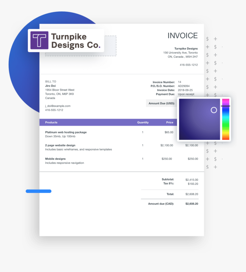 Wave Invoice Template, HD Png Download, Free Download