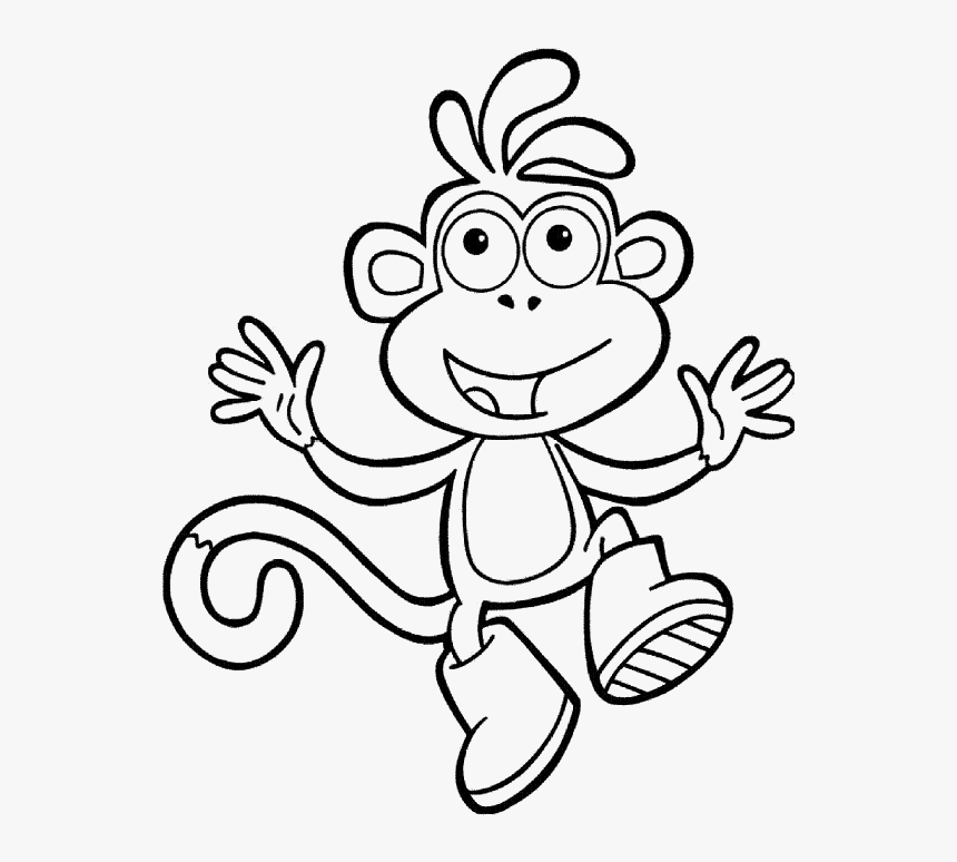 Dora The Explorer Boots Coloring Pages - Boots From Dora Coloring Pages, HD Png Download, Free Download