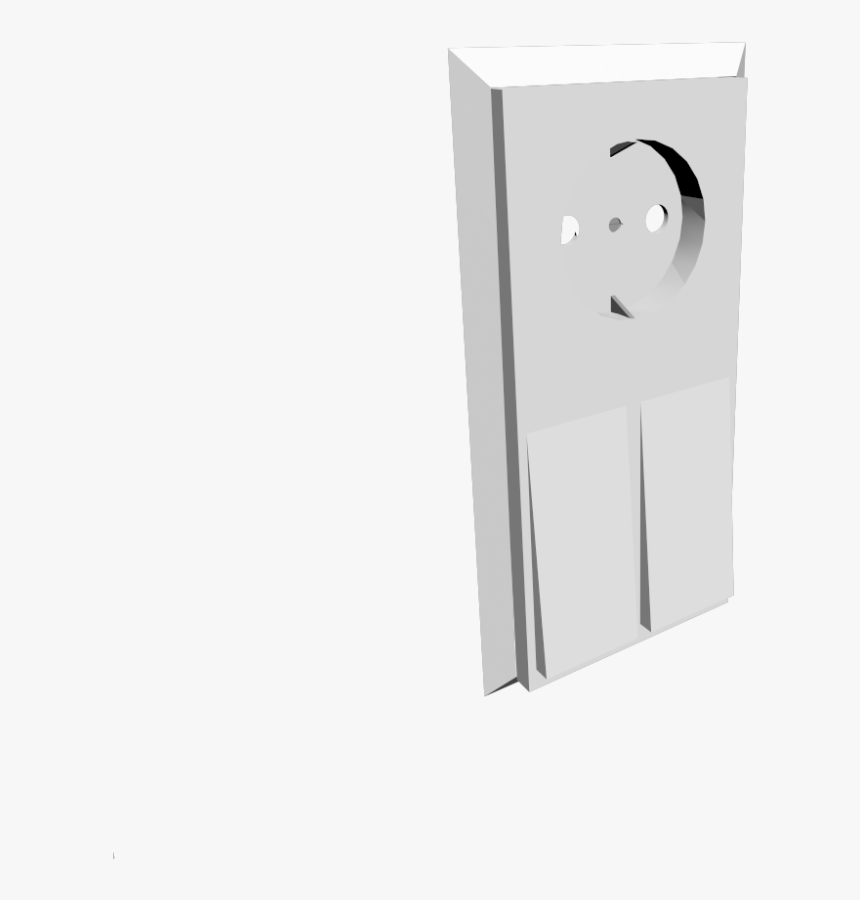 Light Switch With 2 Buttons And Ac Socket - Cartoon, HD Png Download, Free Download