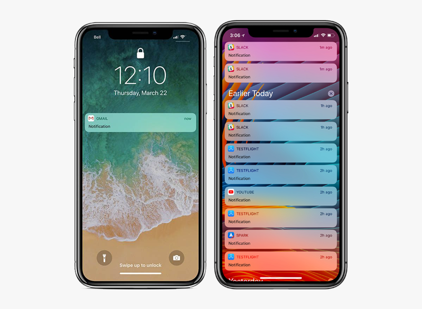 Iphone X Notification Screen, HD Png Download, Free Download