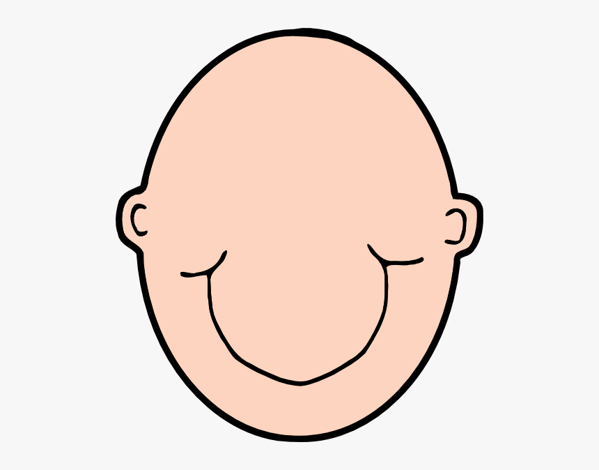 Plain Peach Head Clip Art At Clker - Head Cliparts, HD Png Download, Free Download