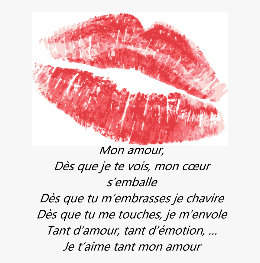 Msg Pour Le Saint Valentin - Vector Đôi Môi Đẹp, HD Png Download, Free Download