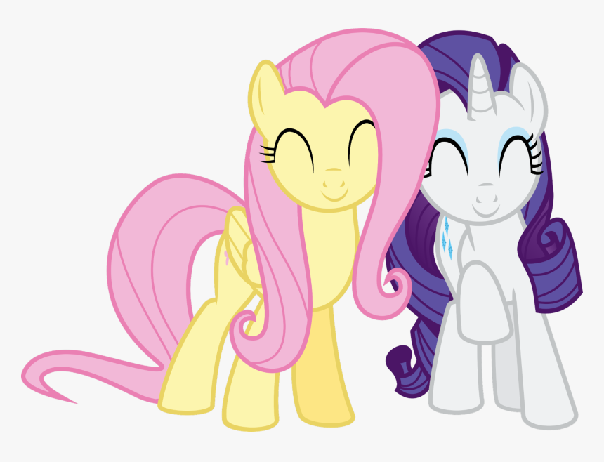 Rarity Or Fluttershy - My Little Pony Rarity And Fluttershy, HD Png Download, Free Download