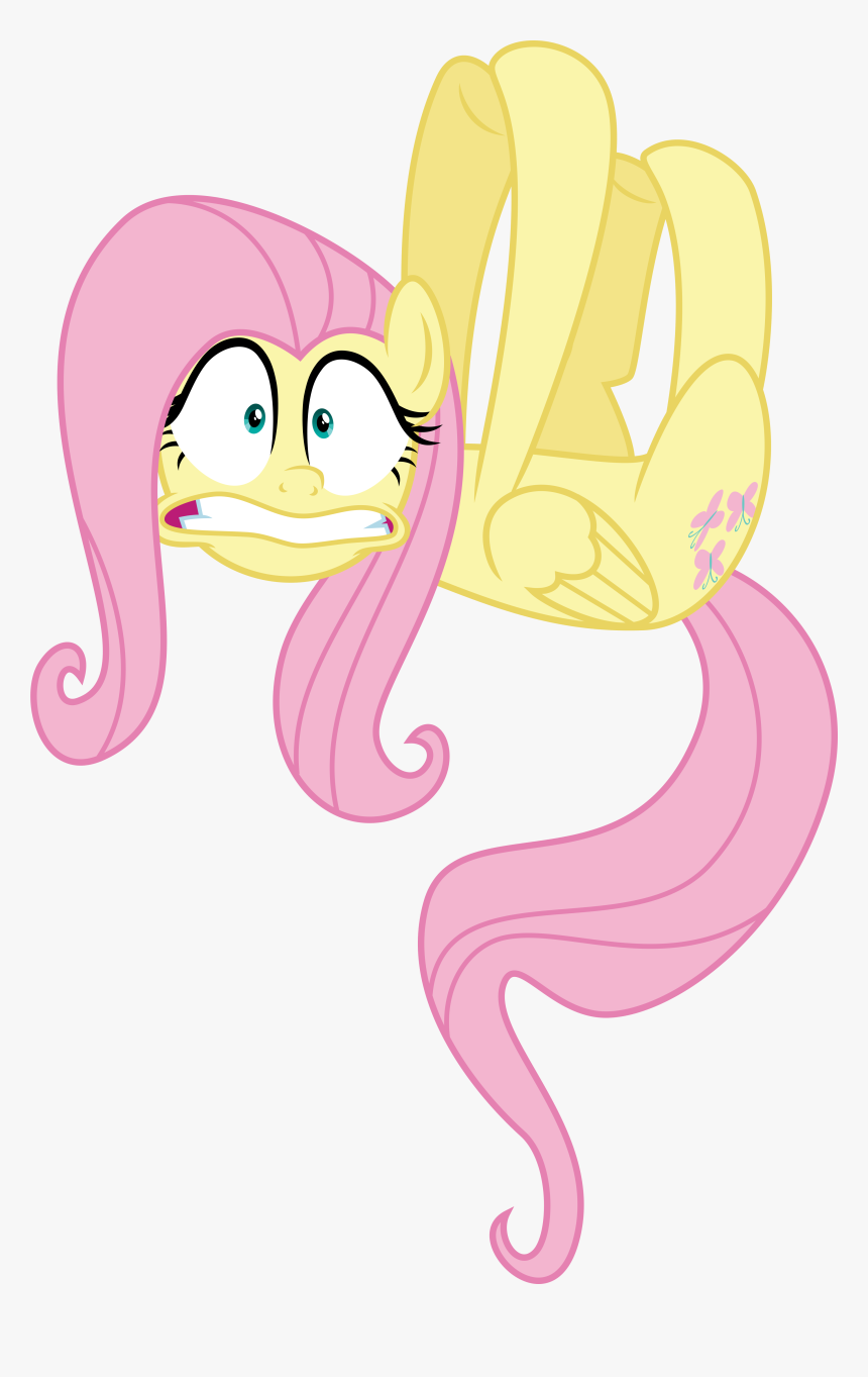 Very Scared Fluttershy By Osipush - Sunset Shimmer Pinkie Pie And Rainbow Dash, HD Png Download, Free Download