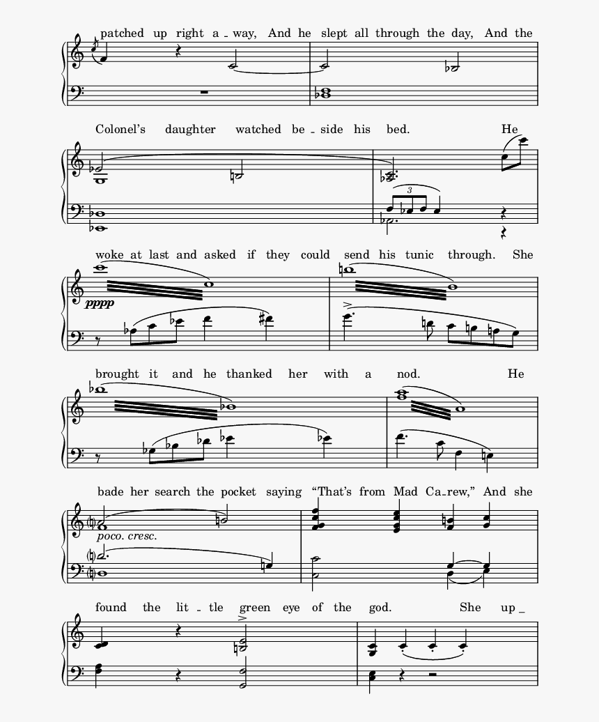 Elative C""
{
 
ew Pianostaff
 <<
 
ew Devnull="nowhere - Sheet Music, HD Png Download, Free Download