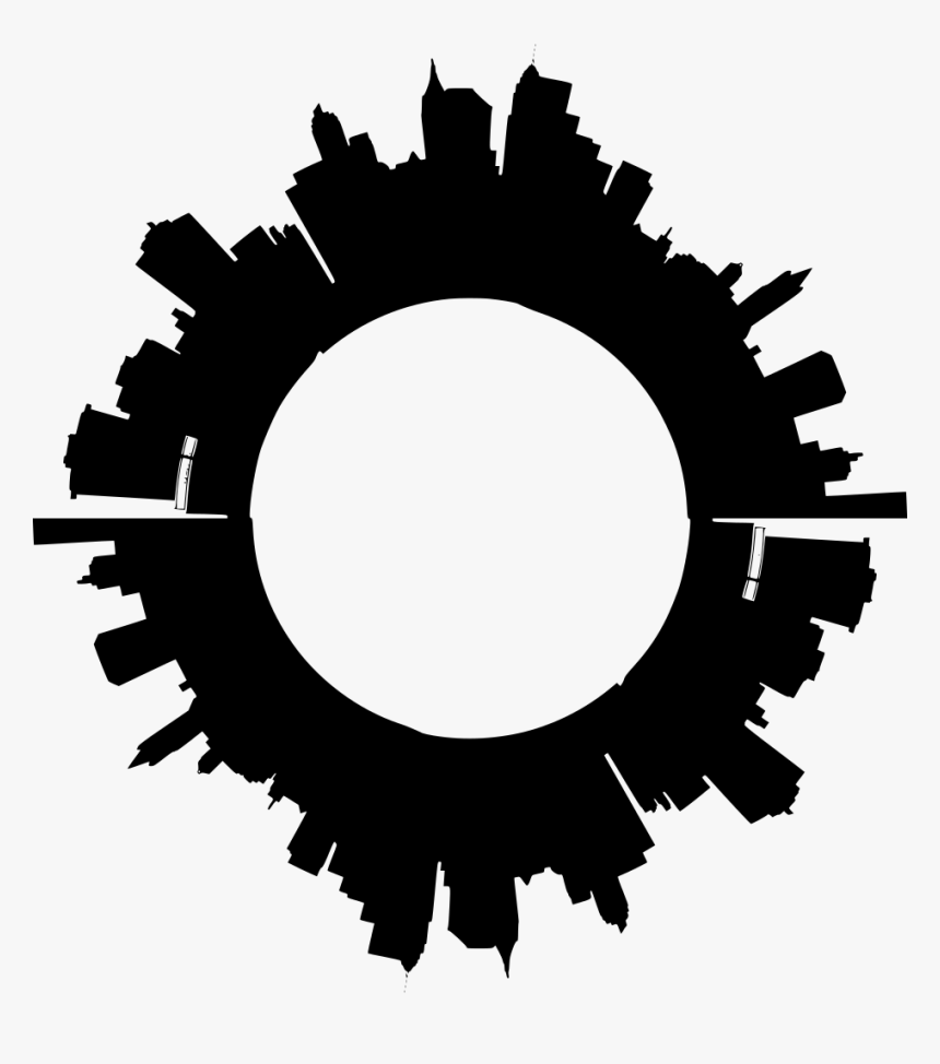 Cityscape In A Circle, HD Png Download, Free Download