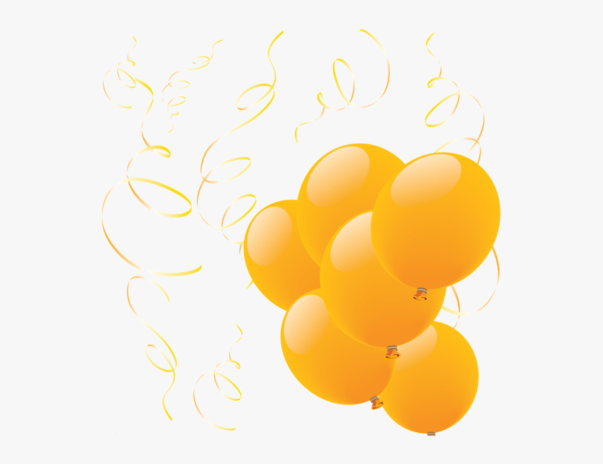 Orange And Blue Balloons Clear Background Clipart , - Party Balloons Yellow Clipart, HD Png Download, Free Download