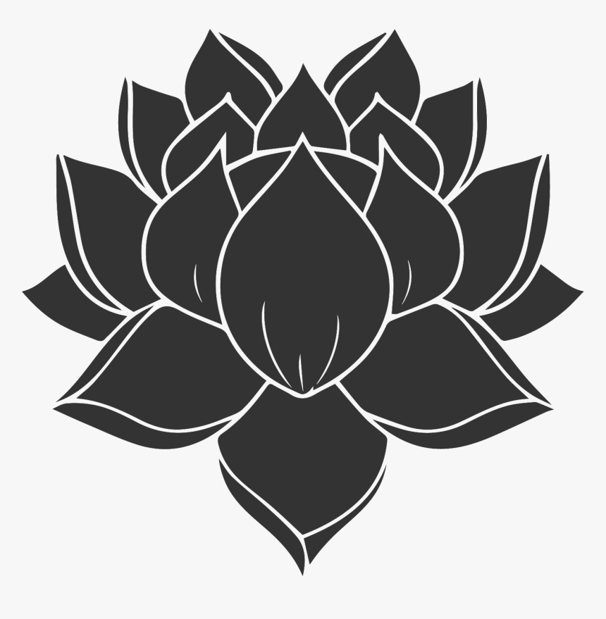 All Black Lotus Flower Tattoo , Png Download - Silhouette Lotus Flower Clipart, Transparent Png, Free Download