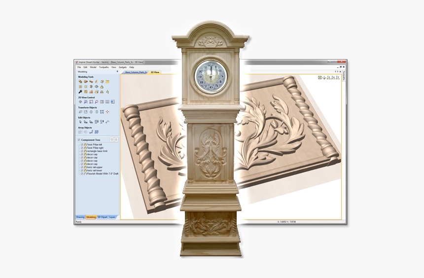 Project Of The Month - Mini Grandfather Clock Cnc, HD Png Download, Free Download