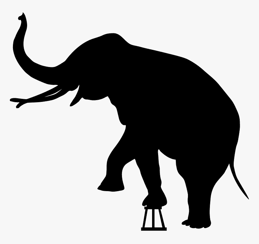 Circus Elephant Silhouette, HD Png Download, Free Download