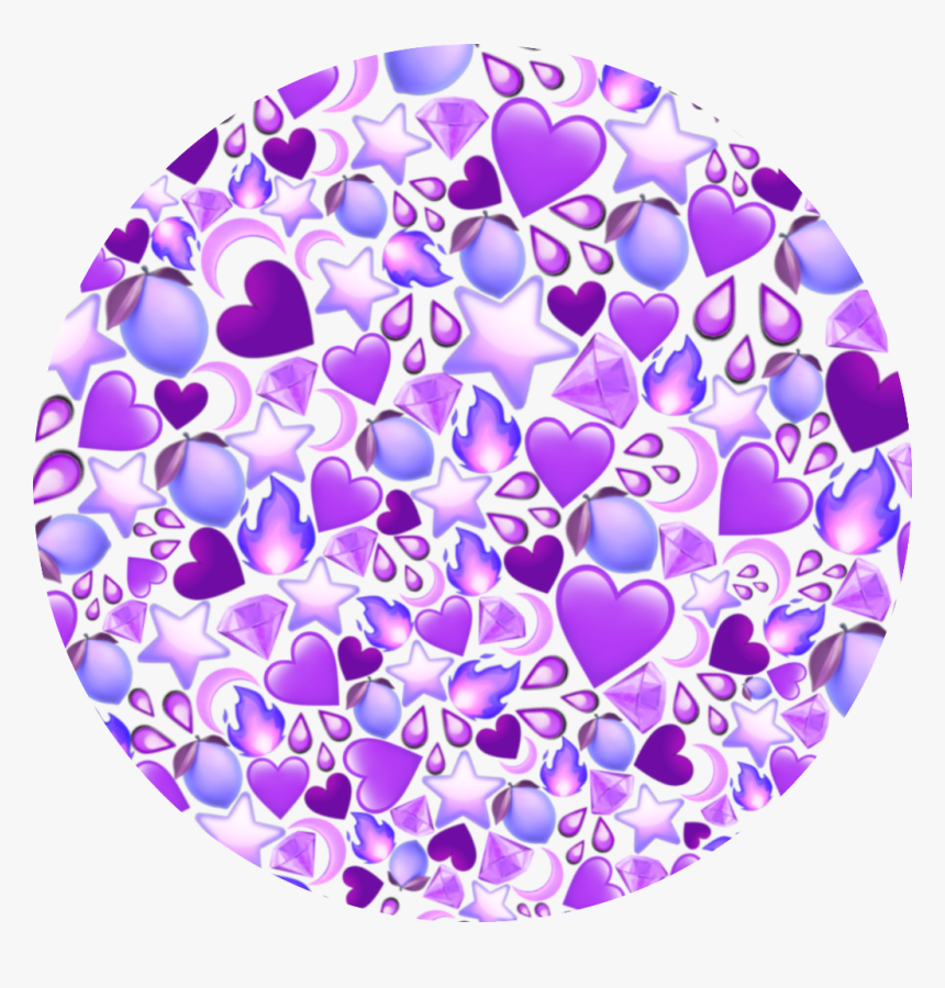 #purple #emojis #circle #background 💜~cred To @voutrinasforever01 - Red Heart Emoji Background, HD Png Download, Free Download