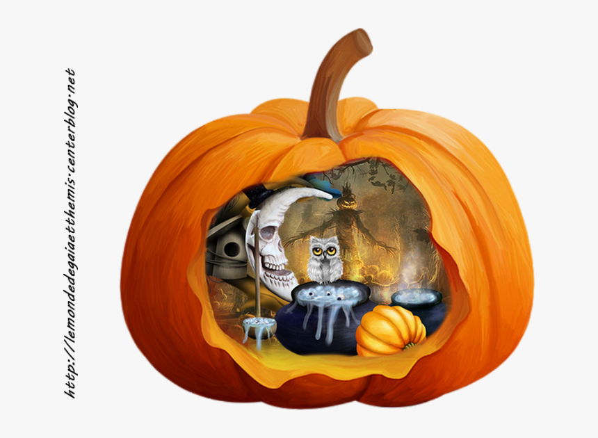Citrouille Pumpkin Png - Bougie Halloween Png, Transparent Png, Free Download