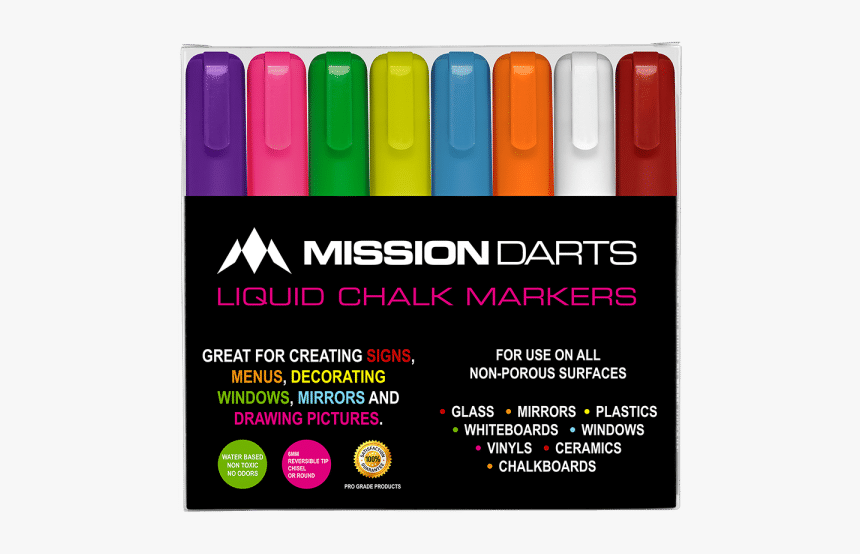 Mission Liquid Chalk Liquid Chalk Markers Colorful - Label, HD Png Download, Free Download