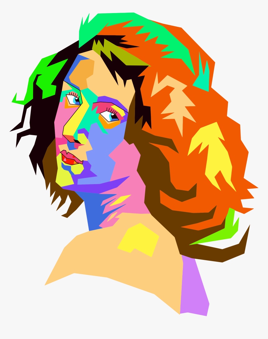 Pop Art Female Face Clip Arts - Woman Face Png Art, Transparent Png, Free Download