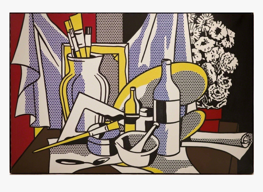 Still Life With Palette- Pop Art - Roy Lichtenstein Still Life With Palette, HD Png Download, Free Download