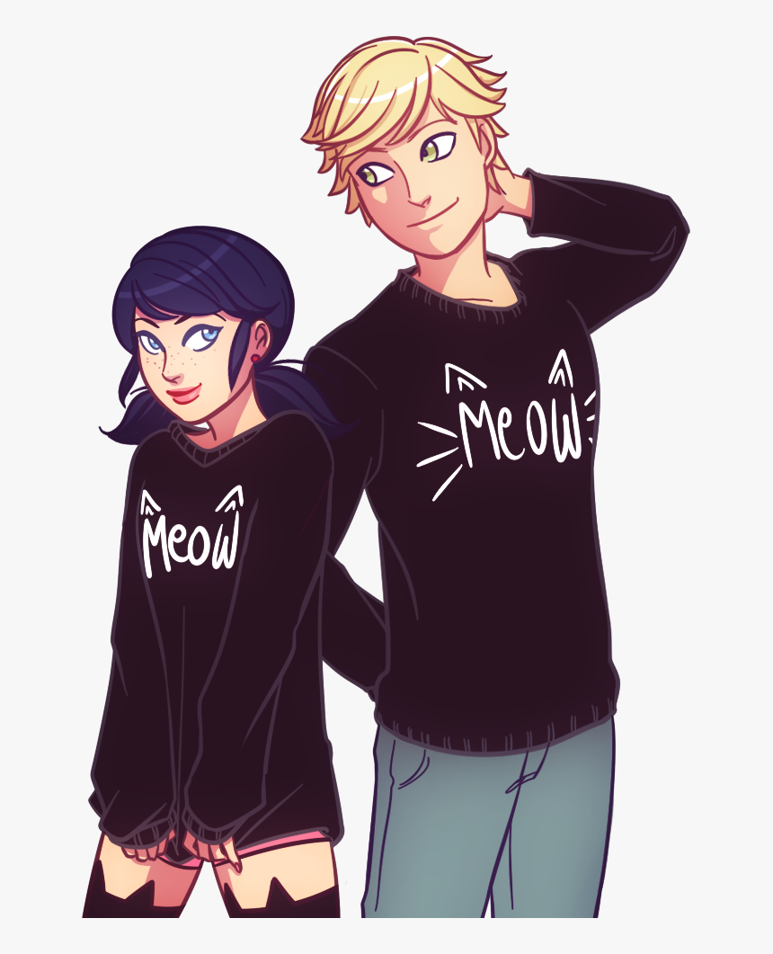 Marinette And Adrien - Adrien Agreste And Marinette, HD Png Download, Free Download