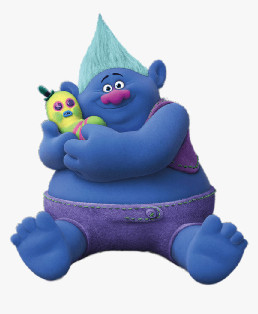 Trolls Biggie Holding Stuffed Animal - Trolls Characters Png, Transparent Png, Free Download