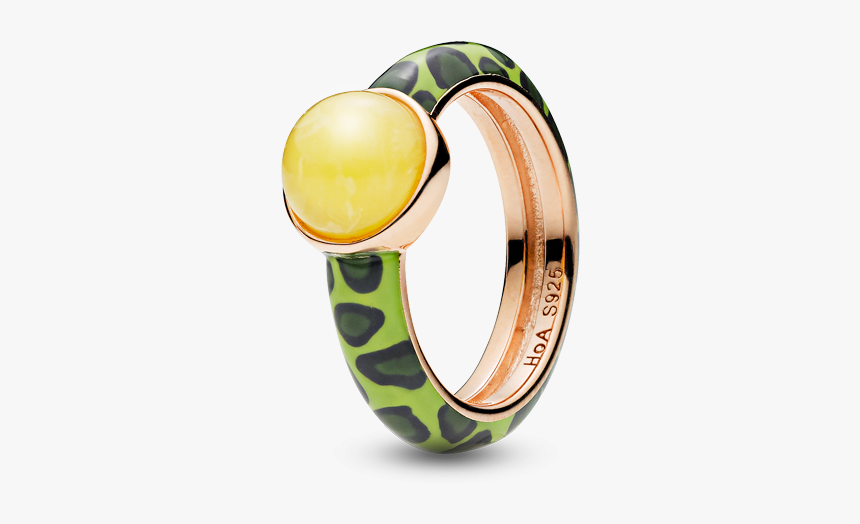 Urban Safari Ring In Milky Amber And Green Leopard - Pre-engagement Ring, HD Png Download, Free Download