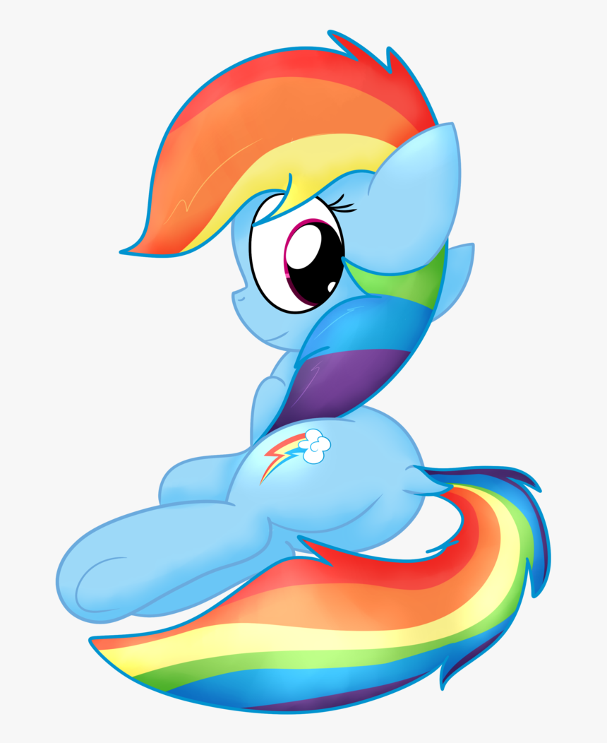Mr-degration, Laying On Side, Looking Back, Pegasus, - Cartoon, HD Png Download, Free Download
