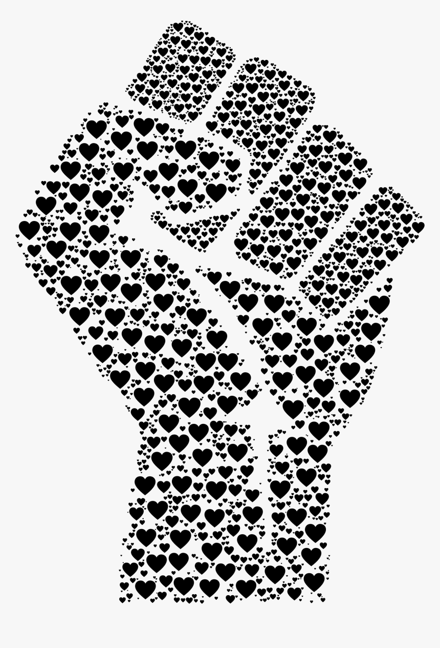 Fist Of Love Black Clip Arts - Black Lives Matter Fist Drawing, HD ...