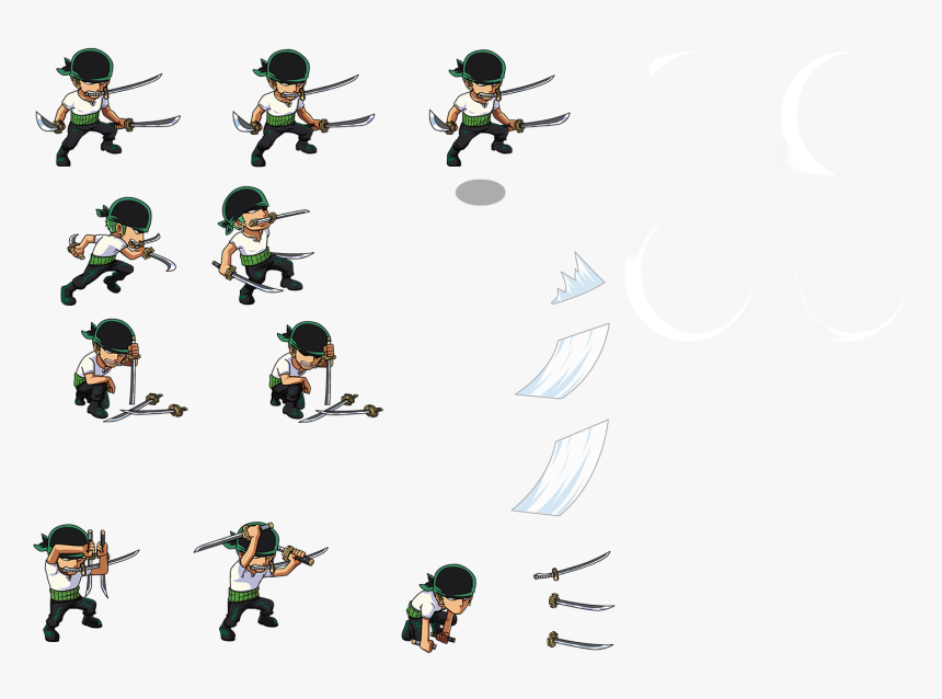 Roronoa Zoro , Png Download - Sprite Sheet One Piece, Transparent Png, Free Download