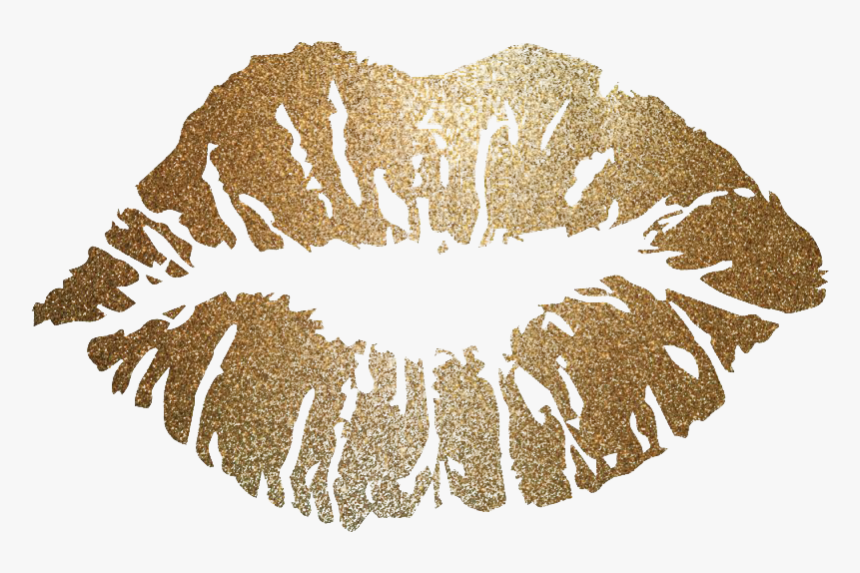 Gold Lips Transparent Image - Transparent Gold Glitter Lips, HD Png Download, Free Download