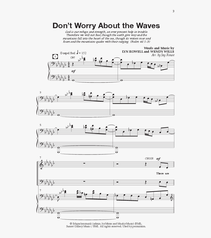 Don"t Worry About The Waves Thumbnail - Sheet Music, HD Png Download, Free Download