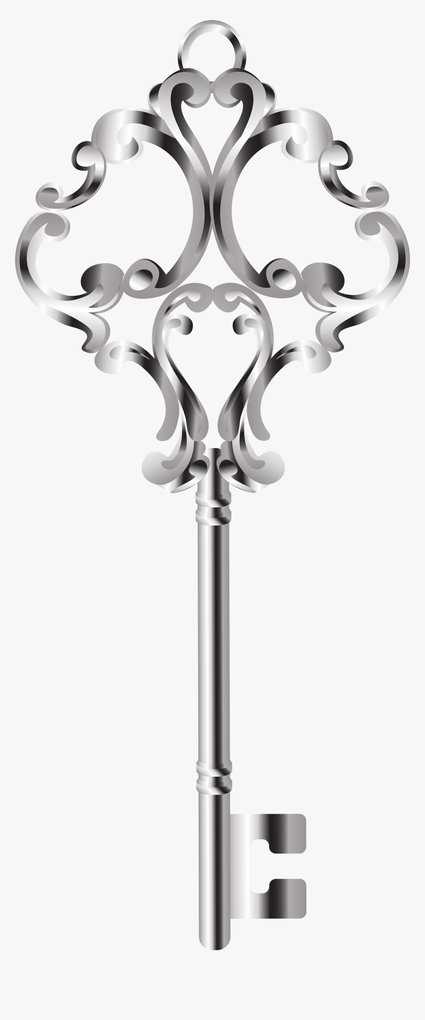 Silver Key Png Clip - Golden Key Png, Transparent Png, Free Download