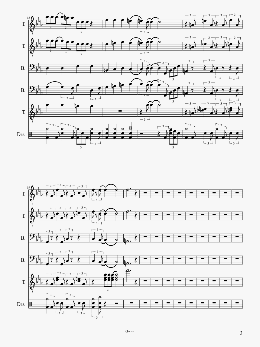 Killer Queen Sheet Music Composed By Queen 3 Of 4 Pages - Professor Wigstein's Amazing Melody Machine Violin, HD Png Download, Free Download