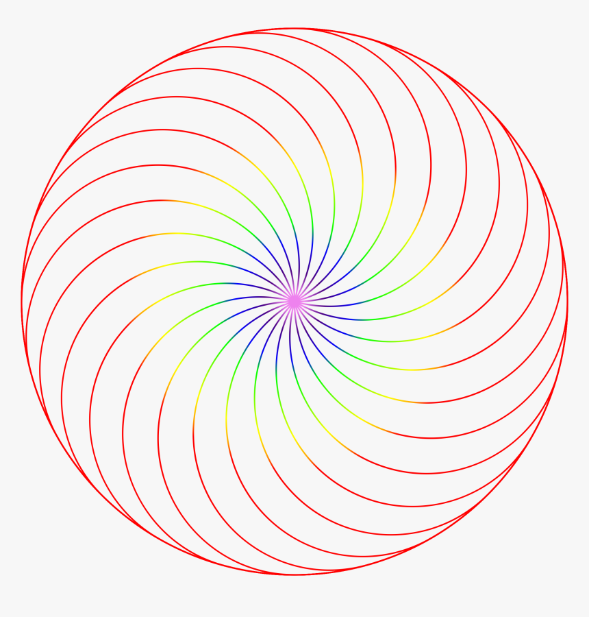Fibonacci Spiral 3 Clip Arts - Circle, HD Png Download, Free Download
