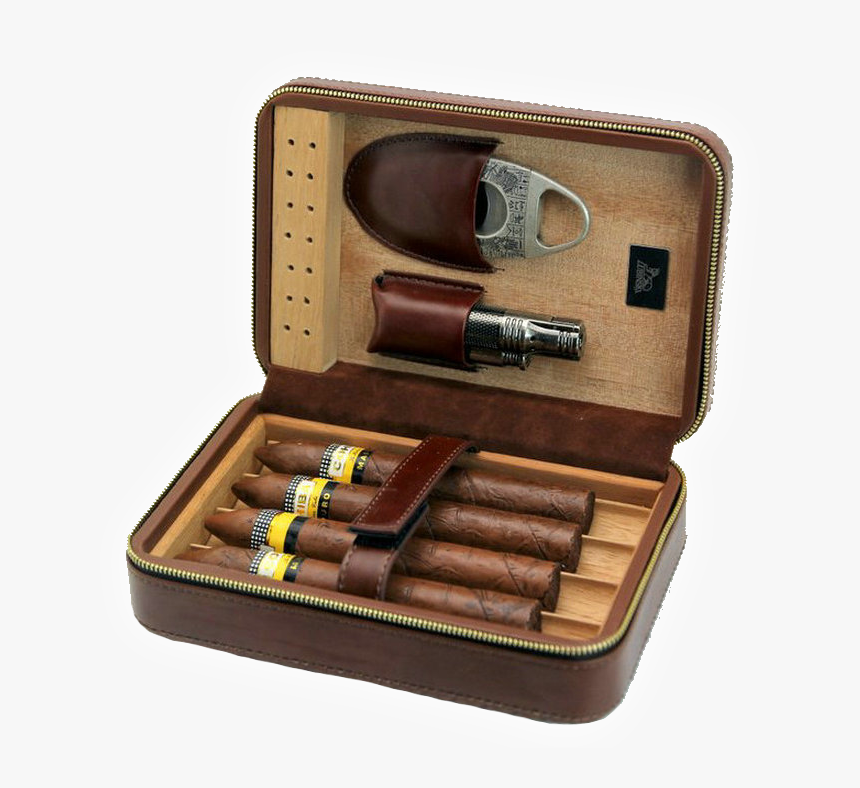 New Lubinski Portable Cigar Box Leather Cigar Case2222131white - Mascara, HD Png Download, Free Download