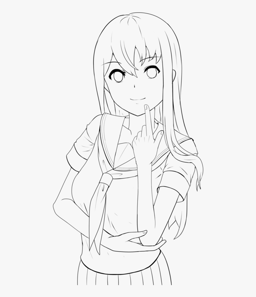 Transparent Anime Lineart Png - Transparent Anime Line Art, Png Download, Free Download