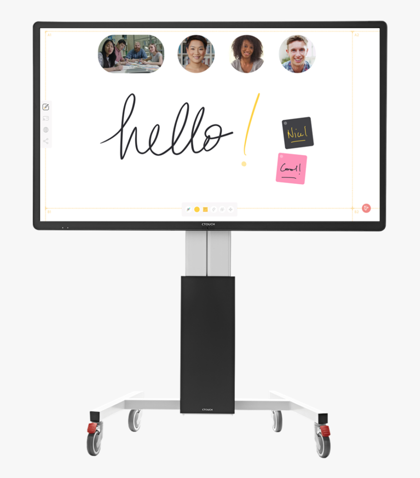 Interactive Whiteboard Microsoft Teams Videoconferencing - Interactive Whiteboard, HD Png Download, Free Download