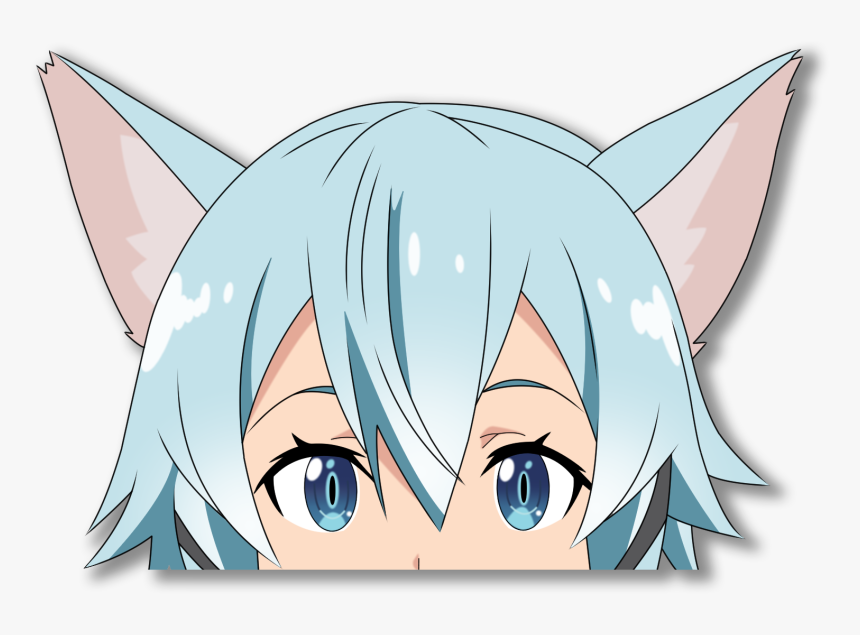 Image Of Sinon Neko Peeker のぞき - Sword Art Online, HD Png Download, Free Download