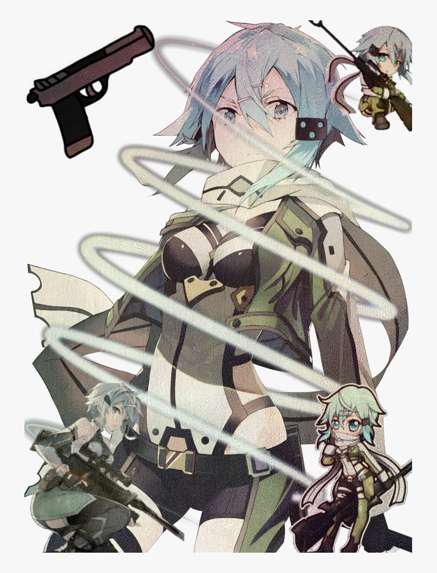 #ggo #sao #sinon - Cute Sinon Transparent, HD Png Download, Free Download