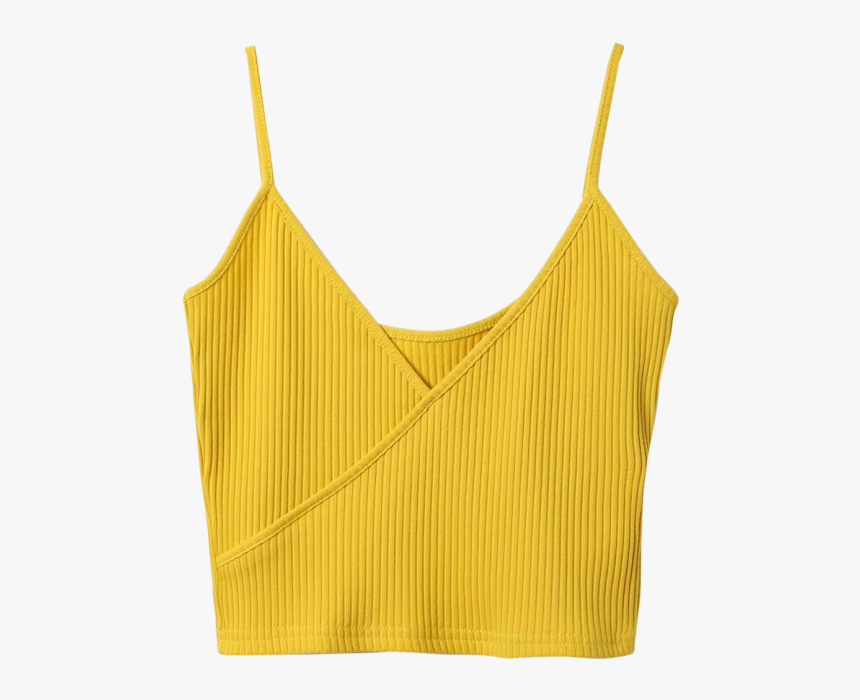 Crop Top Png - Yellow Crop Tank Top, Transparent Png, Free Download