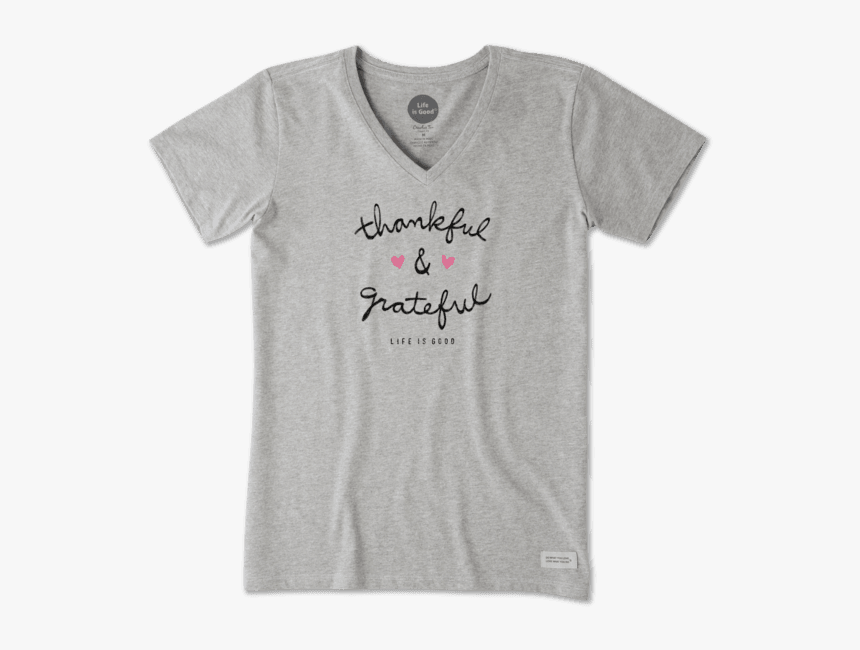 Women"s Thankful Grateful Crusher Vee - T-shirt, HD Png Download, Free Download