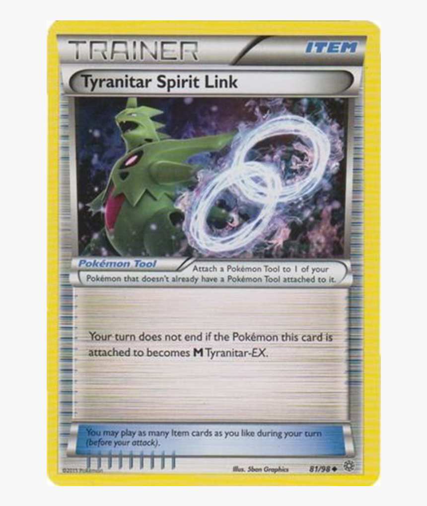 X4 Tyranitar Spirit Link Reverse Holo Pokemon Xy Ancient - Pokemon Spirit Link Cards, HD Png Download, Free Download