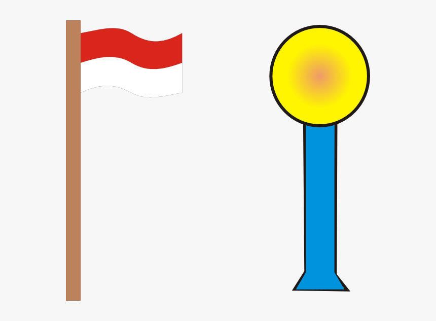 Indonesia Flag Pole Cartoon Clipart , Png Download - Pole Clipart, Transparent Png, Free Download