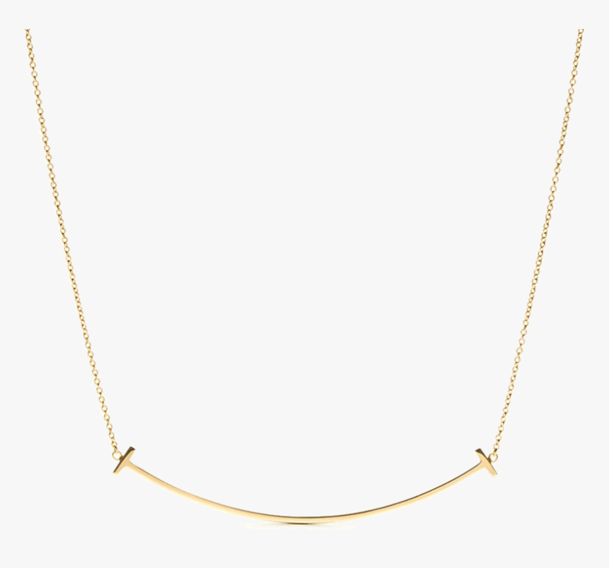 Tiffany T Smile Pendant In 18k Gold - Necklace, HD Png Download, Free Download