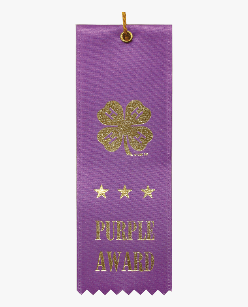 Purple Award Ribbon - Cross, HD Png Download, Free Download