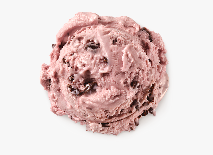 Homemade Brand Black Raspberry Chip Frozen Yogurt Scoop - Soy Ice Cream, HD Png Download, Free Download