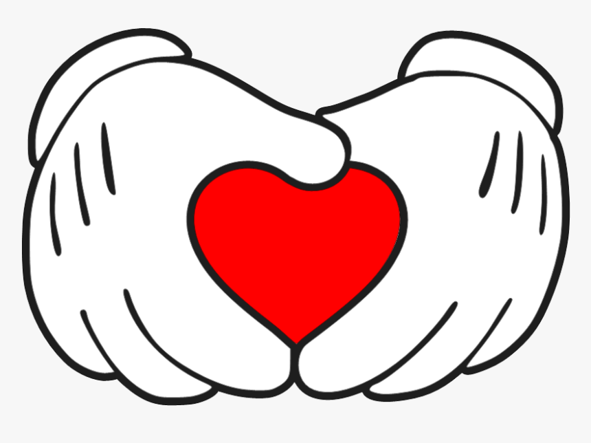 Mickey Mouse Love Heart Www Imgkid Com The Image Kid - Hands Mickey Mouse Heart Png, Transparent Png, Free Download